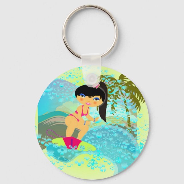 Porte-clés Porte - clé de Surf tropical (Recto)