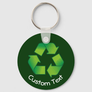 Porte-clés Porte - clé de symbole de recyclage