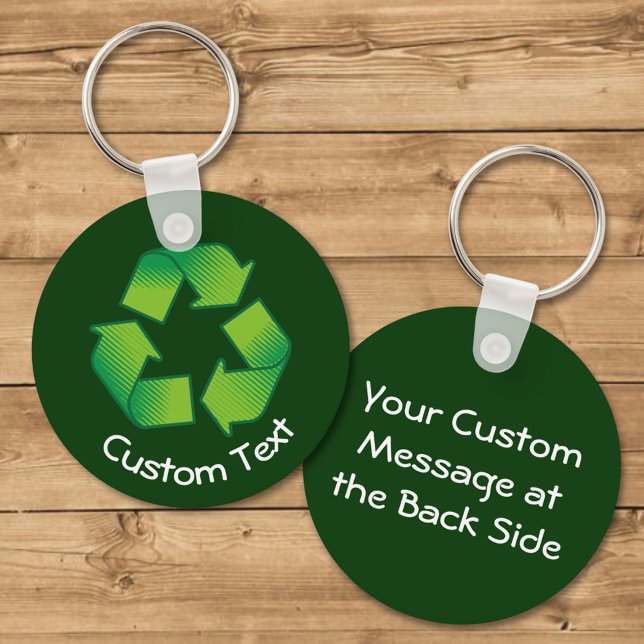 Porte-clés Porte - clé de symbole de recyclage (Créateur téléchargé)