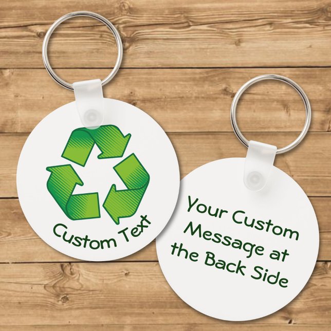 Porte-clés Porte - clé de symbole de recyclage (Créateur téléchargé)