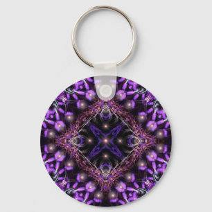 Porte-clés Porte - clé de tapisserie fractée violette