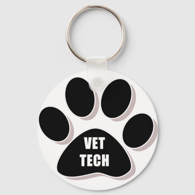 Porte-clés porte - clé de technologie vétérinaire noir (Recto)