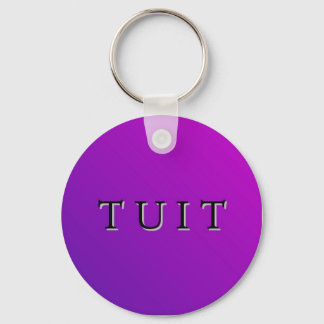 Porte-clés Porte - clé de tete ronde violet