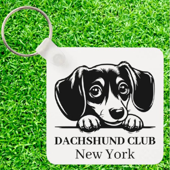 Porte-clés Porte - clé de thème Dachshund Custom Club (A Special Gift for Fellow Dachshund Lovers)