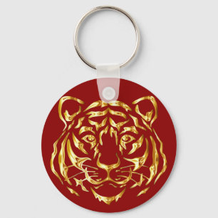 Porte-clés Porte - clé de tigre à visage doré