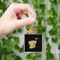 porte - clé DE TOILETTES D'OR 18K "AMERIKA"