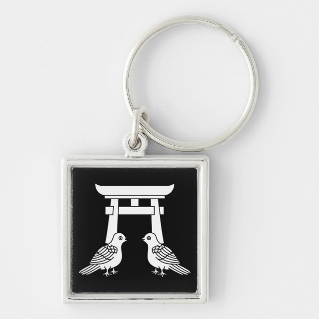 Porte-clés Porte - clé de Torii et colombes (Devant)