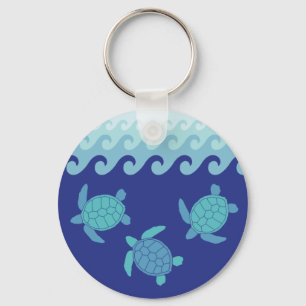 Porte-clés Porte - clé de tortue bleue et Turquoise