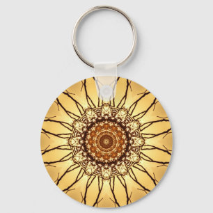 Porte-clés Porte - clé de tournesol géométrique