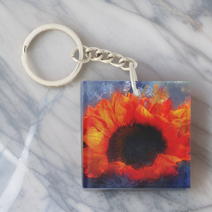 Porte-clés Porte - clé de tournesol orange