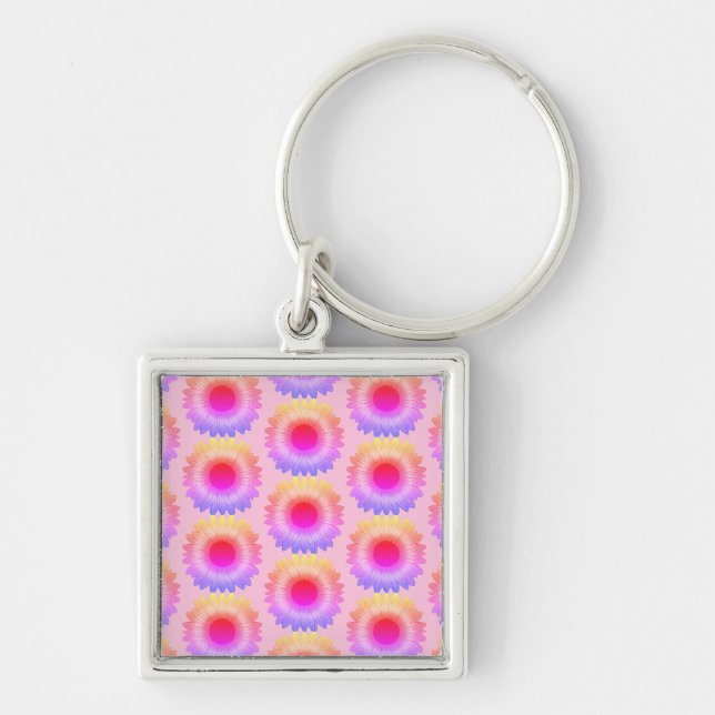 Porte-clés Porte - clé de tournesol rose (Devant)