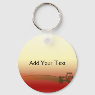 Porte-clés Porte - clé de tracteur de coucher du soleil