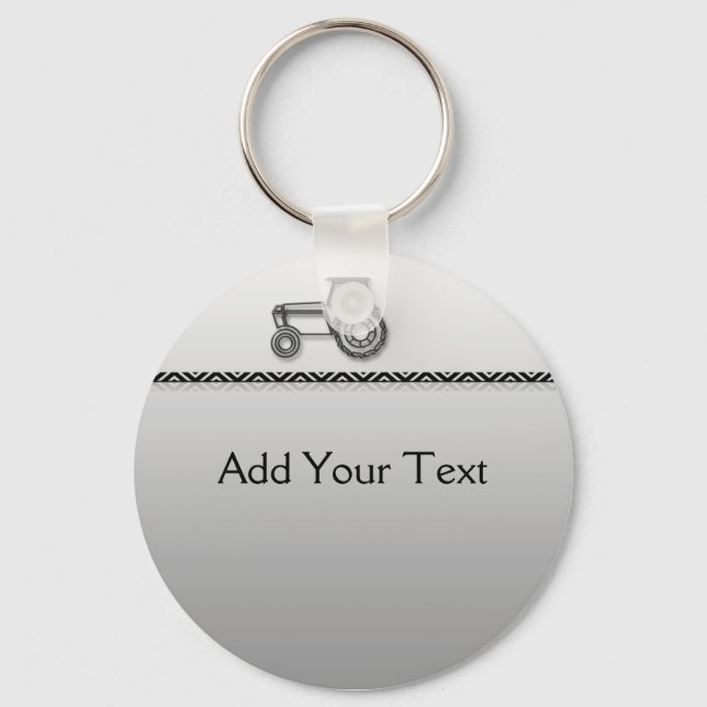 Porte-clés Porte - clé de tracteur en acier moderne (Recto)