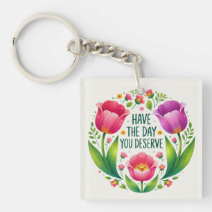 Porte-clés Porte - clé de tulipe souple - Design floral brill