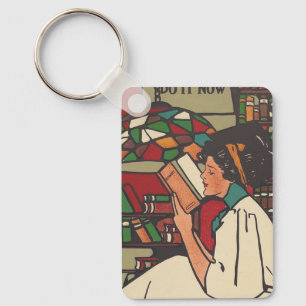 Porte-clés PORTE - CLÉ de vers de livre TEE