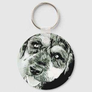 Porte-clés Porte - clé de visage de chien mou