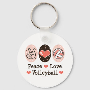 Porte-clés Porte - clé de volley-ball Peace Love
