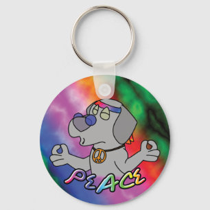 Porte-clés Porte - clé de Weimaraner d'amour de paix
