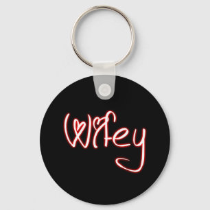 Porte-clés Porte - clé de Wifey - rouge blanc noir avec la