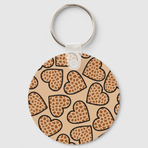 Porte-clés Porte - clé des coeurs de girafe