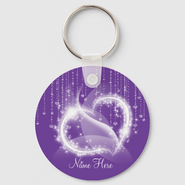 Porte-clés Porte - clé des Coeurs Parkly Violet (Recto)