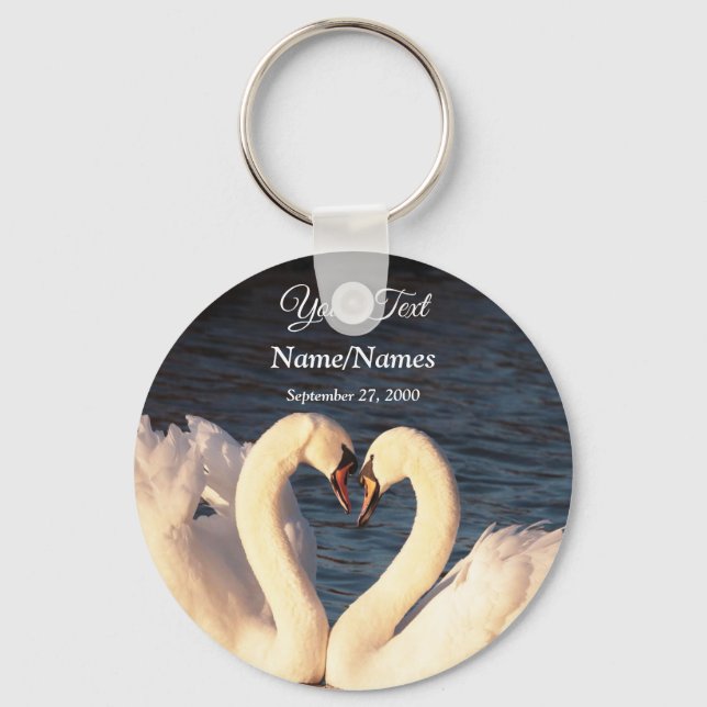 Porte-clés Porte - clé des cygnes blancs (Recto)