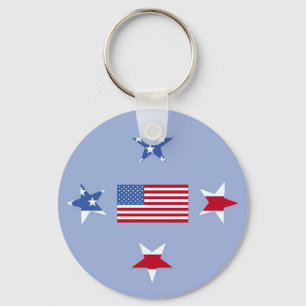 Porte-clés Porte - clé des étoiles patriotiques