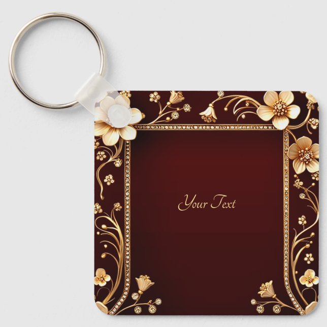 Porte-clés Porte - clé des fleurs d'or de Bourgogne (Recto)