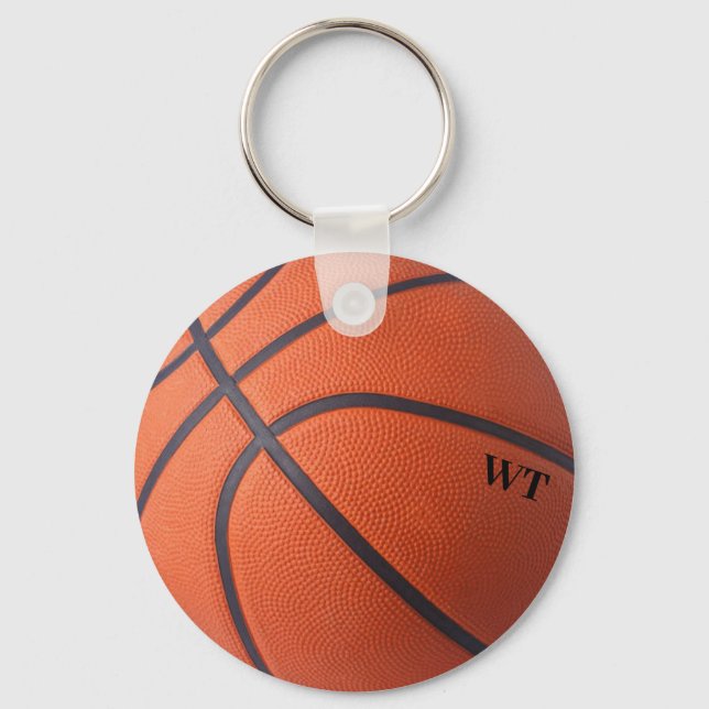Porte-clés Porte - clé des initiales de basket personnalisées (Recto)