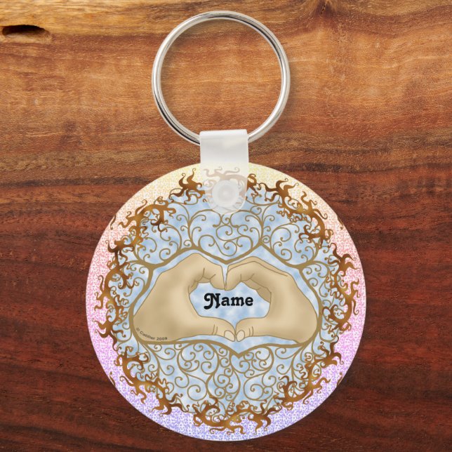 Porte-clés Porte - clé des mains du coeur (Recto)
