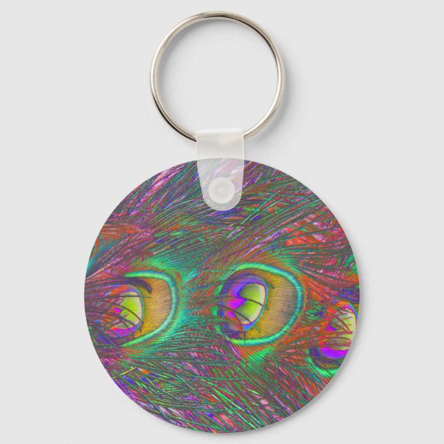 Porte-clés Porte - clé des plumes de Noël Tinsel Peacock (Recto)