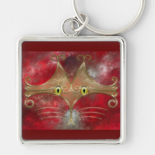 Porte-clés Porte - clé des yeux de chat (Devant)