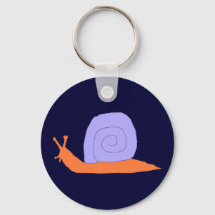 Porte-clés Porte - clé d'escargot pourpre et orange