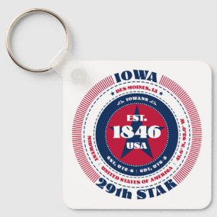 Porte-clés Porte - clé d'État de l'Iowa