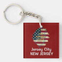 Porte - clé d'état New Jersey personnalisé