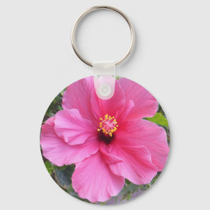 Porte-clés Porte - clé d'Hibiscus rose
