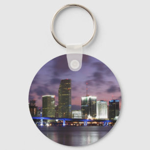 Porte-clés Porte - clé d'horizon de soirée de Miami