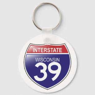 Porte-clés Porte - clé d'I-39 le Wisconsin