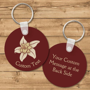 Porte-clés Porte - clé d'icône de fleur de vanille