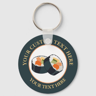 Porte-clés Porte - clé d'icône de logo de texte personnalisé 