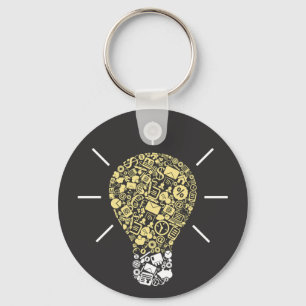 Porte-clés Porte - clé d'idée d'ampoule