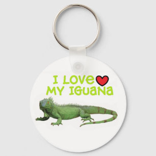 Porte-clés Porte - clé d'iguane "j'aime mon iguane "