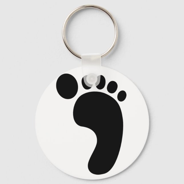 Porte-clés Porte - clé d'impression de pied (Recto)