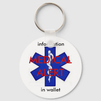 Porte-clés Porte - clé d'informations d'alerte Médicale