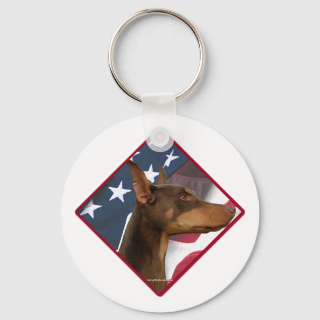 Porte-clés Porte - clé Doberman Pinscher (Recto)