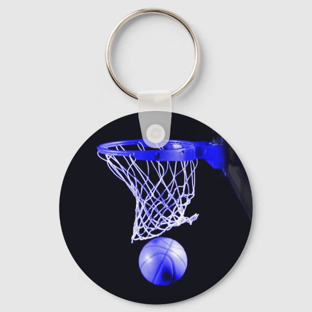 Porte-clés Porte - clé d'oeuvres de basket-ball bleu (Recto)