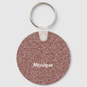 Porte-clés Porte - clé d'or minimaliste Rose Monogramme