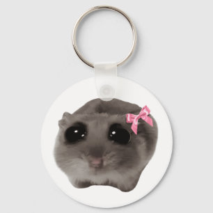 Porte-clés Porte - clé double face Coquette Sad Hamster