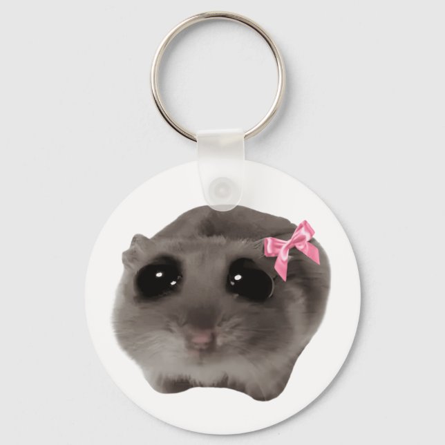 Porte-clés Porte - clé double face Coquette Sad Hamster (Recto)