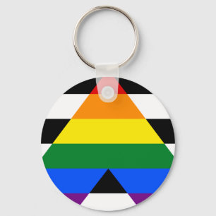Porte-clés Porte - clé droit de drapeau d'allié de LGBT